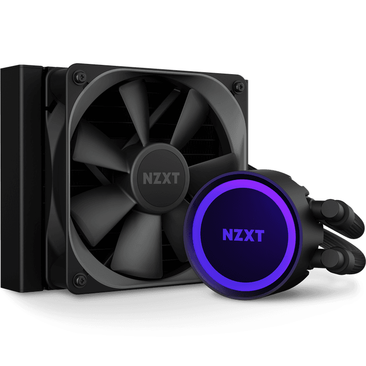 Kraken 120 Front with fan Purple Keyshot