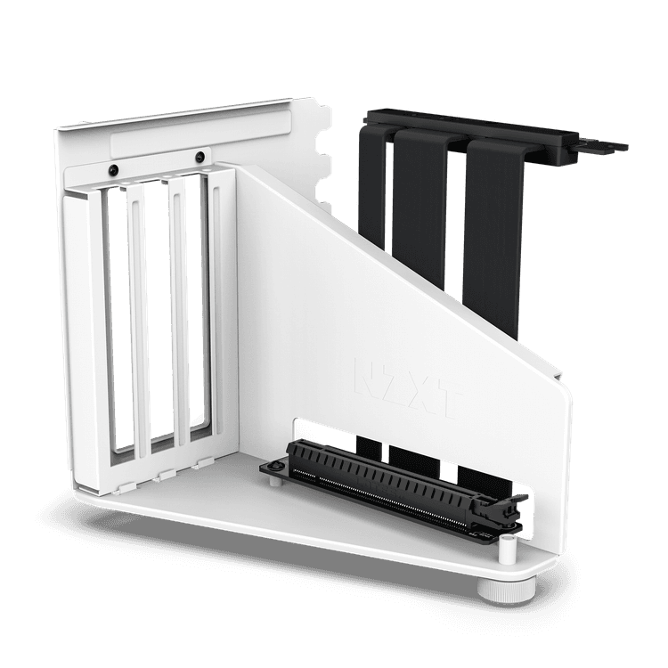 Vertical GPU Mounting Kit White Front Angled