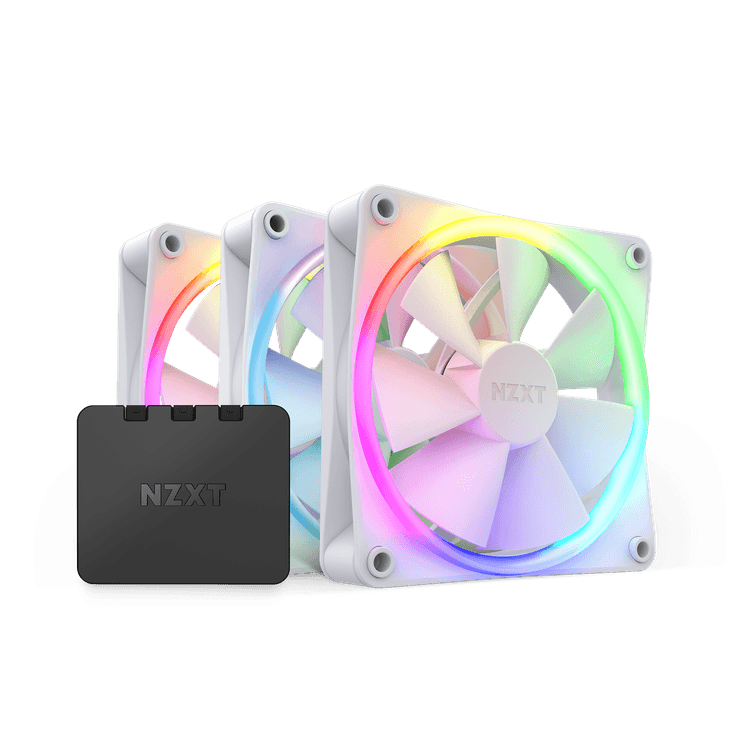 F120 RGB White Triple Fan Bundle