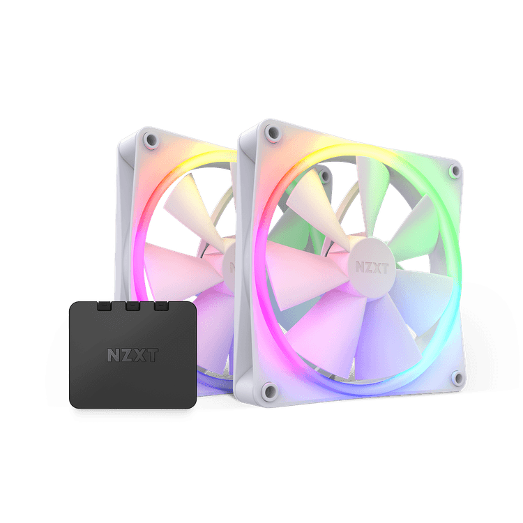 F140 RGB White Twin Fan Bundle