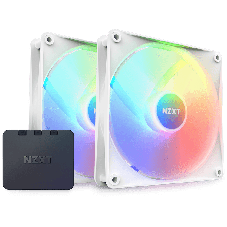 F140 RGB Core Fans Twin Pack with RGB Controller - White